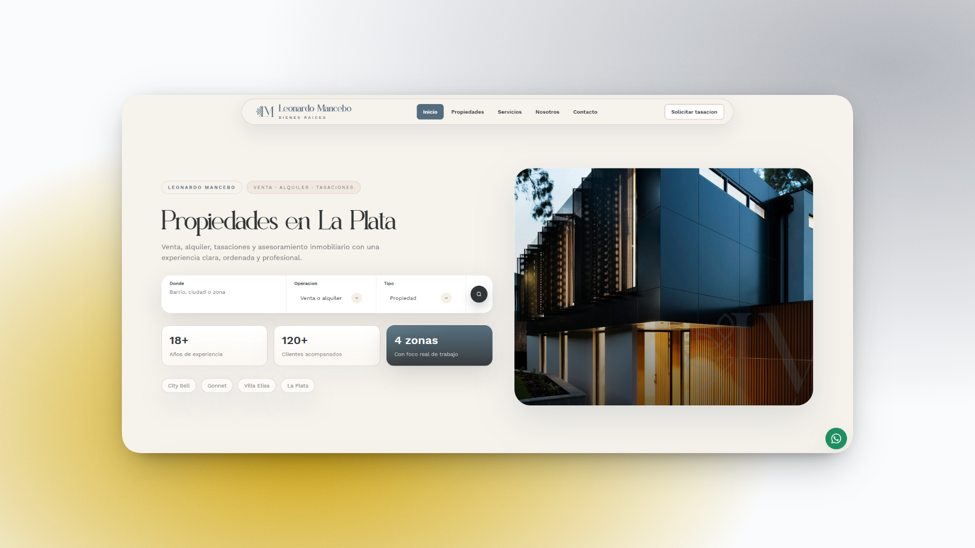 Proyecto Mancebo Bienes Raices - plataforma inmobiliaria y CRM